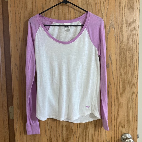 Victoria’s Secret Pink Scoop Neck Long Sleeve Tee - Picture 2 of 6